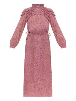 Платье миди с цветочным принтом MARANT TOILE, розовый
