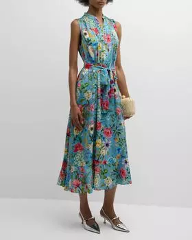 Платье миди с цветочным принтом Phoebe Elie Tahari, цвет Wild Meadow Print