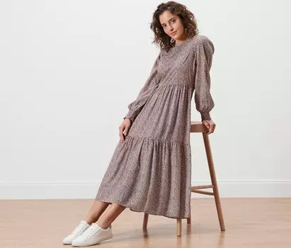 Платье миди с цветочным принтом Tchibo