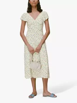 Платье миди с цветочным принтом Whistles Dancing, Многоцветный