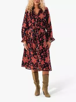 Платье миди с цветочным рисунком от amina Lollys Laundry, цвет Navy/Red