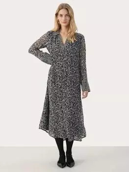 Платье миди с цветочным рисунком priscila ditsy Part Two, цвет Dark Navy/White