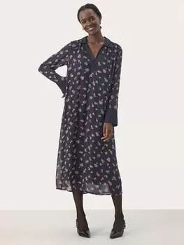 Платье миди с цветочным узором priscila Part Two, цвет Dark Navy/Multi