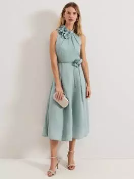 Платье миди с цветочными деталями senita Phase Eight, цвет Eau De Nil