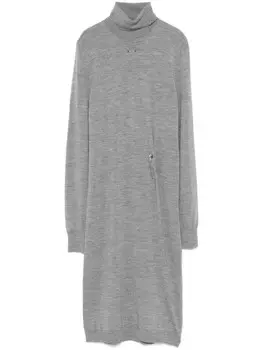 Платье миди с декоративной булавкой Barbara Bui, серый