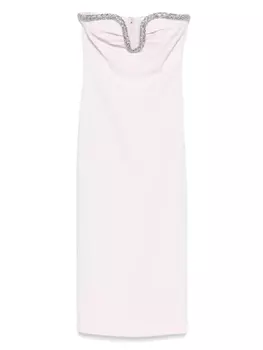 Платье миди с декором в виде сердца Roland Mouret, розовый