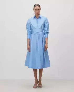 Платье миди с длинным рукавом Simorra, синий