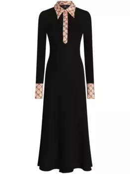 Платье миди с длинными рукавами ETRO, черный