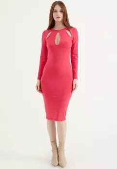 Платье миди с длинными рукавами Herita, розовый
