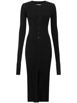 Платье миди с длинными рукавами MM6 Maison Margiela, черный