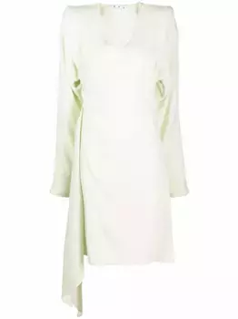 Платье миди с длинными рукавами OFF-WHITE, зеленый