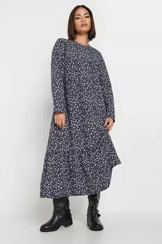 Платье миди с длинными рукавами Pixiegirl Petite, синий