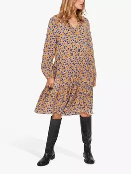 Платье миди с длинными рукавами Saint Tropez Eda, Dijon Painterly Floral