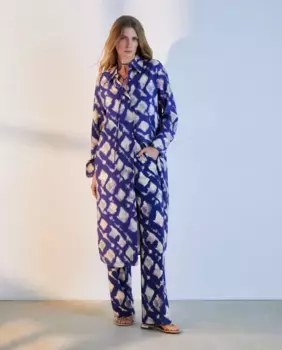 Платье миди с длинными рукавами Woman El Corte Ingls, синий