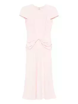 Платье миди с драпировкой Alexander McQueen, розовый