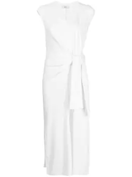Платье миди с драпировкой Goen.J, белый