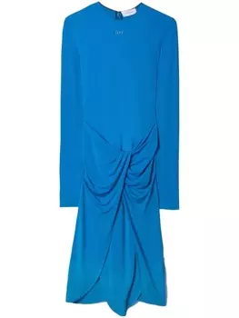 Платье миди с драпировкой Off-White, синий
