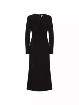 Платье миди с драпировкой Roland Mouret, черный