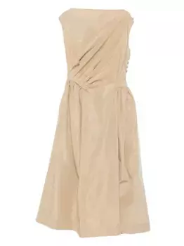 Платье миди с драпировкой Simone Rocha, нейтральный