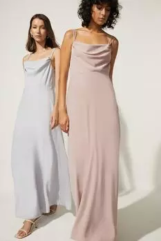 Платье миди с двойными бретелями и капюшоном Oasis, розовый