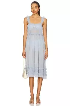 Платье миди с фазами луны Free People, morning haze