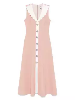 Платье миди с фестончатым воротником NISSA, розовый