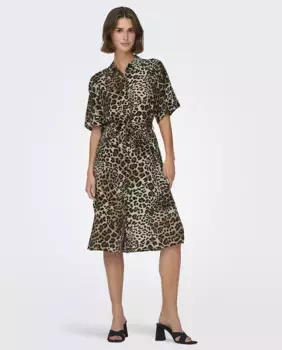 Платье миди с французскими рукавами jdy, цвет Marrn