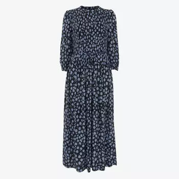 Платье миди с гофрированным лифом и далматинским принтом Whistles, мультиколор