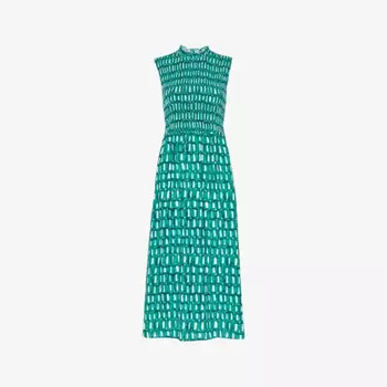 Платье миди с графическим принтом Heidi и сборками спереди Whistles, мультиколор