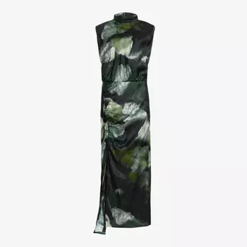 Платье миди с графическим принтом Isa Allsaints, зеленый