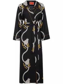 Платье миди с графичным принтом La DoubleJ, черный