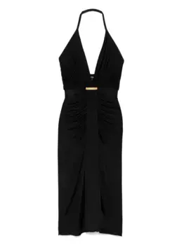 Платье миди с халтернеем TOM FORD, черный