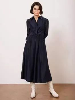 Платье миди с изюминкой Mint Velvet, черный