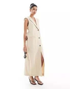 Платье миди с каменным жилетом ASOS DESIGN