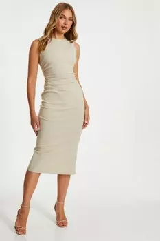 Платье миди с каменными сборками QUIZ Clothing
