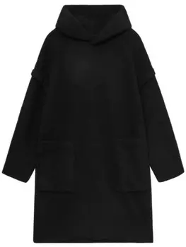 Платье миди с капюшоном от Y Y'S, черный