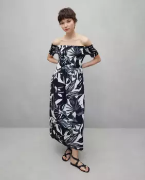 Платье миди с коротким рукавом Easy Wear, черный