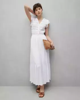 Платье миди с короткими рукавами Easy Wear, белый