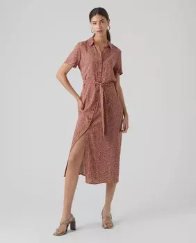 Платье миди с короткими рукавами и принтом Vero Moda