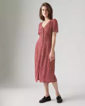Платье миди с короткими рукавами Levi's, красный