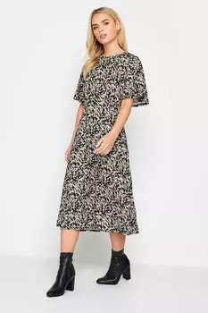 Платье миди с короткими рукавами Pixiegirl Petite, бежевый