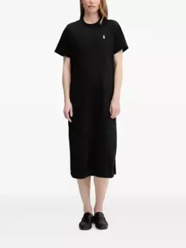 Платье миди с короткими рукавами POLO RALPH LAUREN, черный