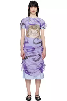 Платье миди с короткими рукавами Purple Ballast Chopova Lowena