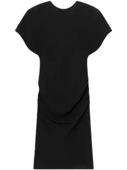 Платье миди с короткими рукавами Stella McCartney, черный