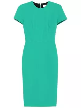 Платье миди с короткими рукавами Victoria Beckham, зеленый
