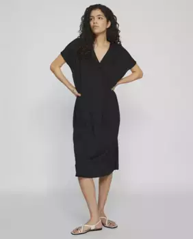 Платье миди с короткими рукавами Vila, черный