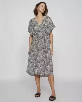 Платье миди с короткими рукавами Vila, белый