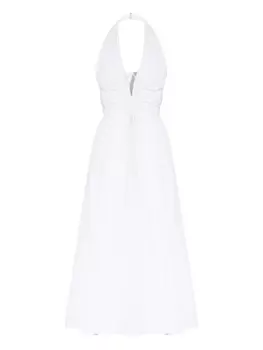 Платье миди с корсетной талией Cult Gaia, белый