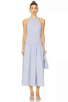 Платье миди с корсетом на шее Weworewhat, powder blue