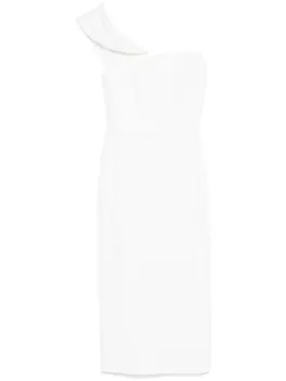 Платье-миди с корсетом от Alex Perry, белый